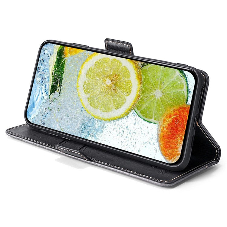 For Huawei Pura 70 Ultra Dual Color Splicing Case Leather Wallet Phone Cover - Black+Grey