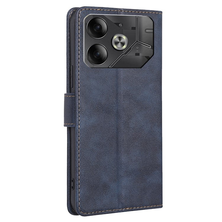 For TECNO Pova 6 5G Wallet Case RFID Blocking Leather Flip Phone Cases - Blue