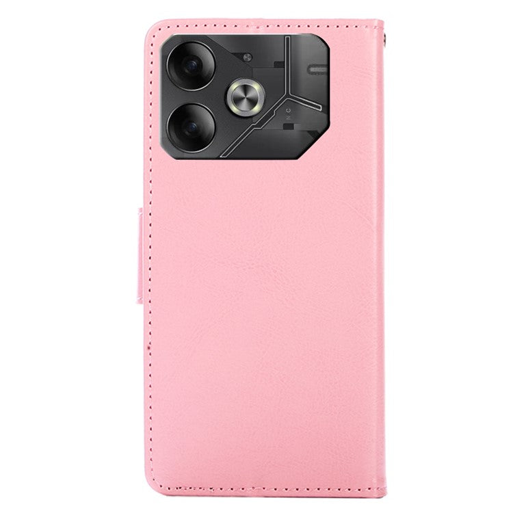 For TECNO Pova 6 5G Scratch Resistant Stand Cover Leather Wallet Phone Accessories Distributors - Pink