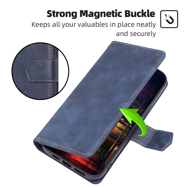 For Huawei Pura 70 Case Magnetic Leather RFID Blocking Wallet Phone Cover - Blue