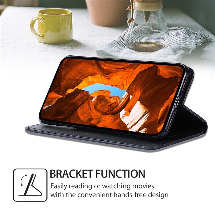 For Huawei Pura 70 Case PU Leather Magnetic Closure Drop Resistance Phone Cover - Black