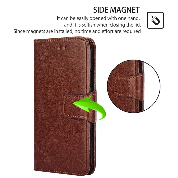 For Huawei Pura 70 Case Wallet PU Leather + TPU Folding Stand Phone Cover  - Brown