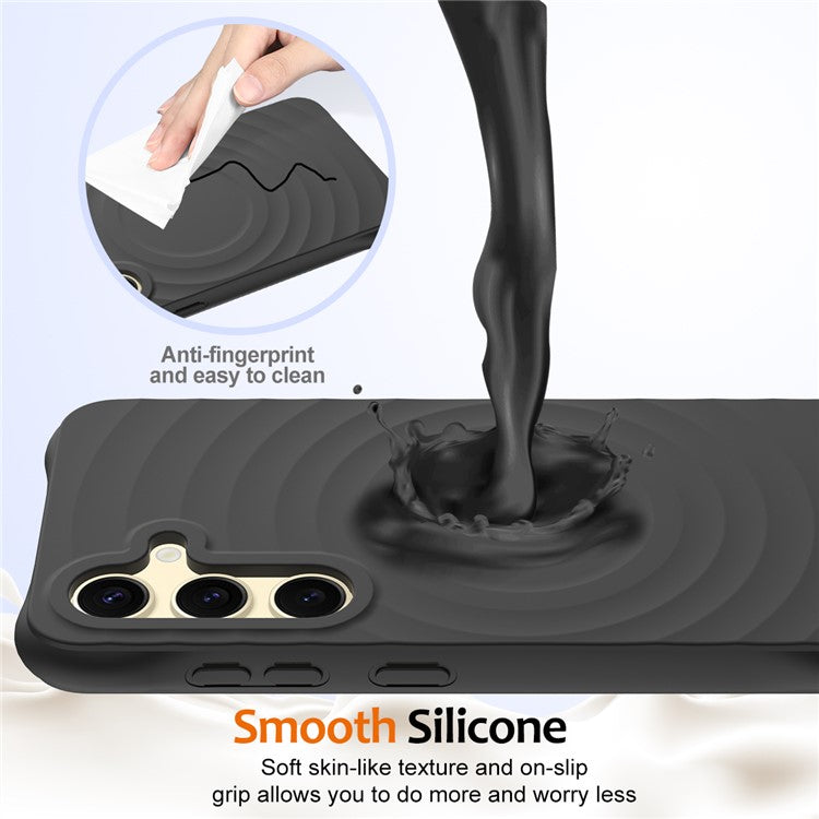 For Samsung Galaxy S24+ Magnetic Case Compatible with MagSafe Liquid Silicone Phone Cover - Black