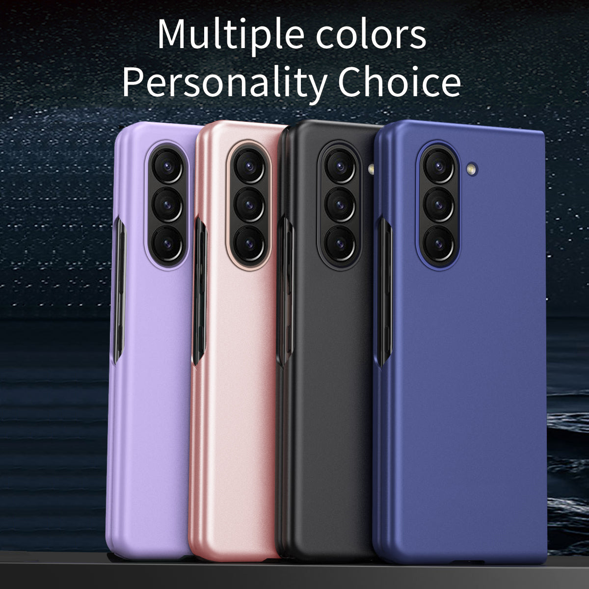 For Samsung Galaxy Z Fold6 5G Case Compatible with Magsafe Skin-Touch Matte Hard PC Phone Cover - Sapphire