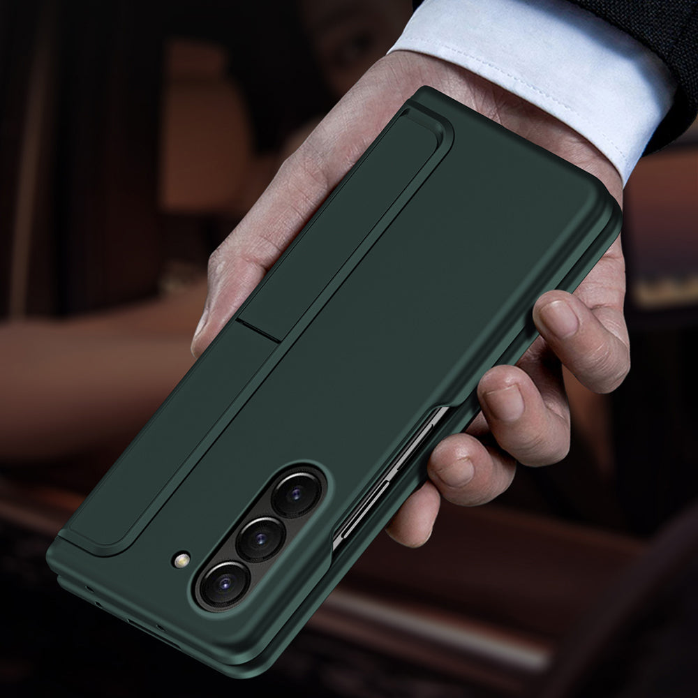 For Samsung Galaxy Z Fold6 5G Case Kickstand Hard PC Slim Phone Cover with Stylus - Baby Blue