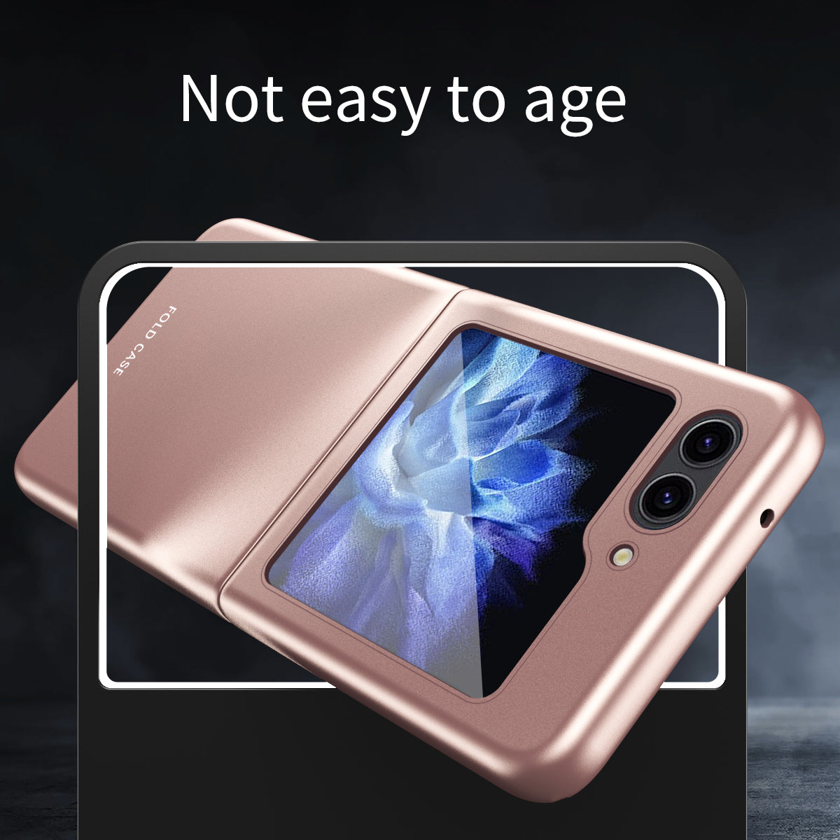 For Samsung Galaxy Z Flip6 5G Wholesale Folded Phone Case Skin-Touch Hard PC Phone Cover - Rose Gold