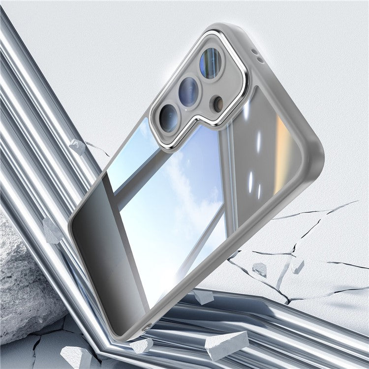 For Samsung Galaxy S24 Case Metal+TPU + Acrylic Scratch-proof Mobile Phone Cover - Grey