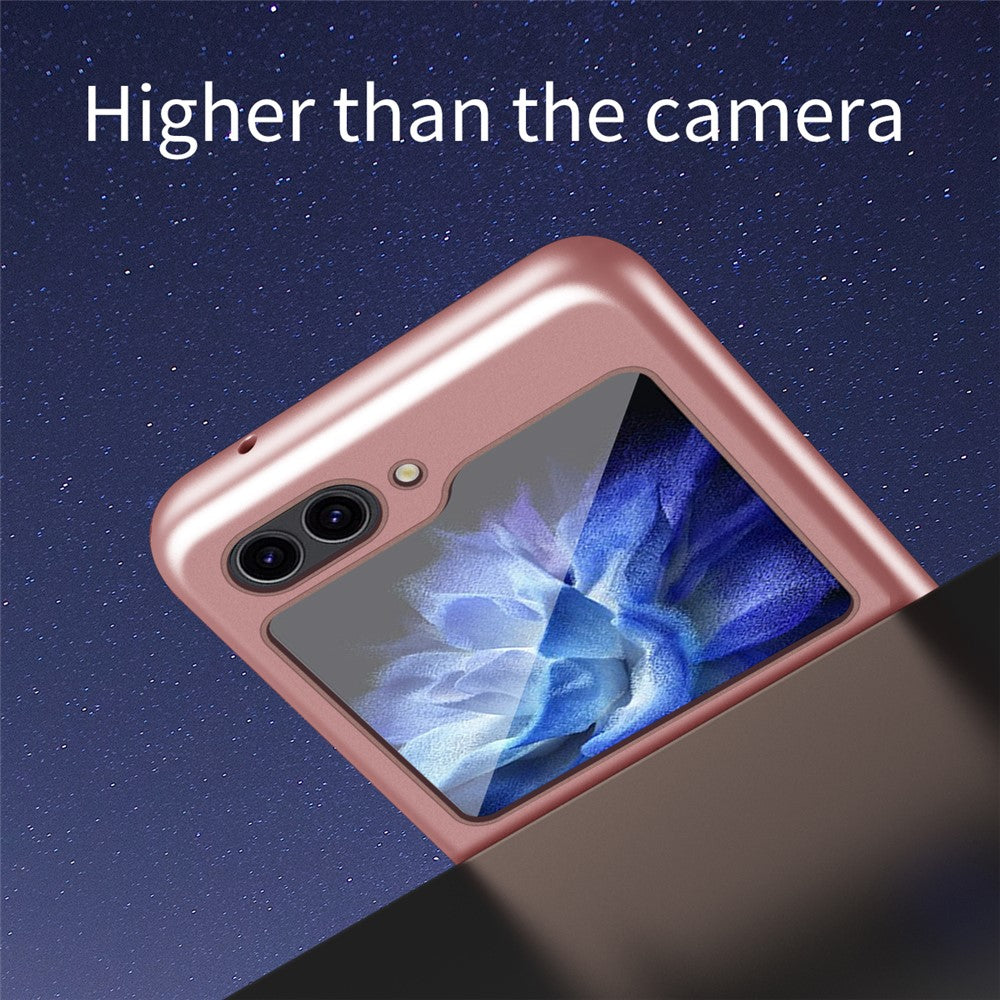 For Samsung Galaxy Z Flip7 FE 5G / Z Flip6 5G / Z Flip5 5G Frosted Case Skin-Touch Hard PC Phone Cover Compatible with Magsafe - Sapphire