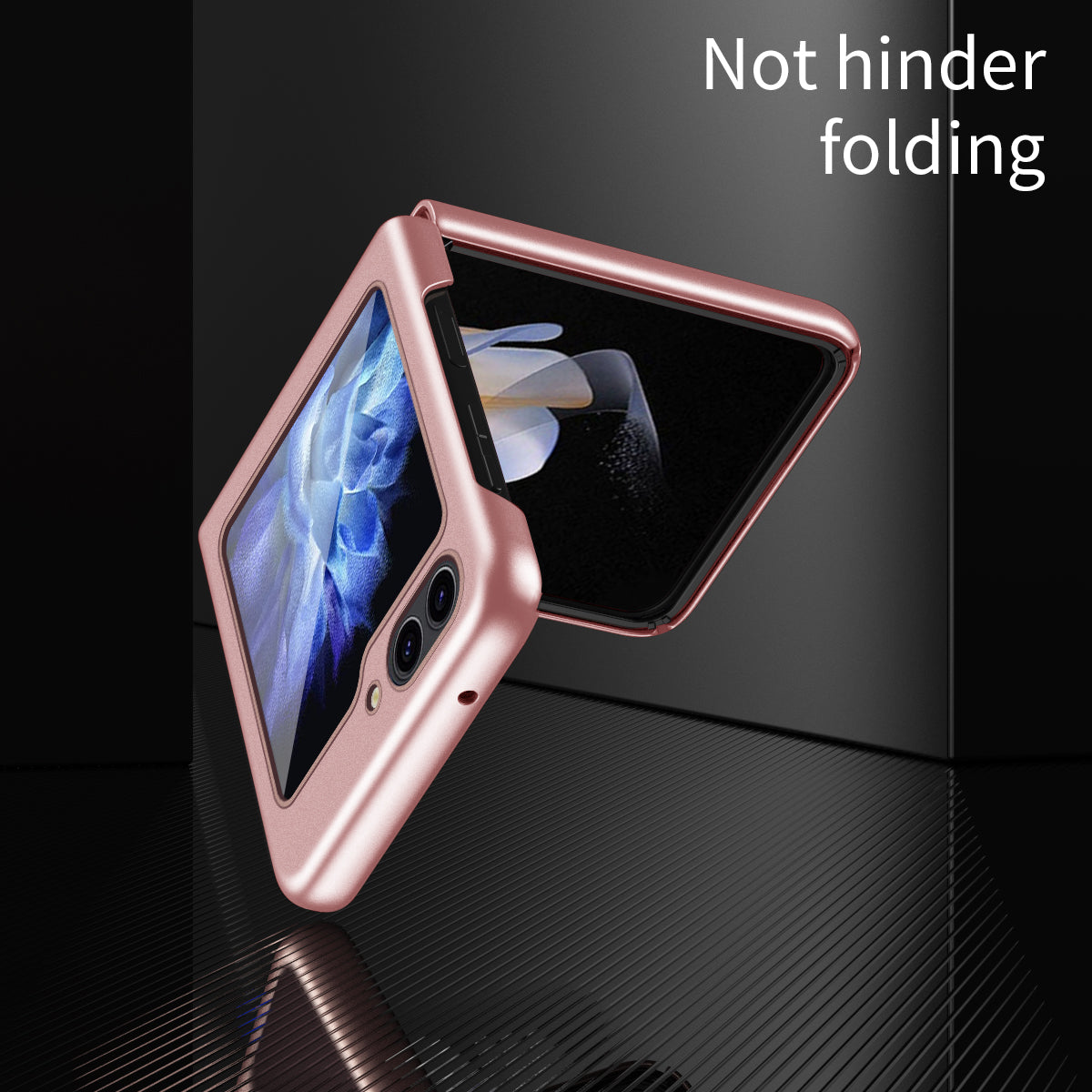 For Samsung Galaxy Z Flip6 5G Frosted Case Skin-Touch Hard PC Phone Cover Compatible with Magsafe - Black