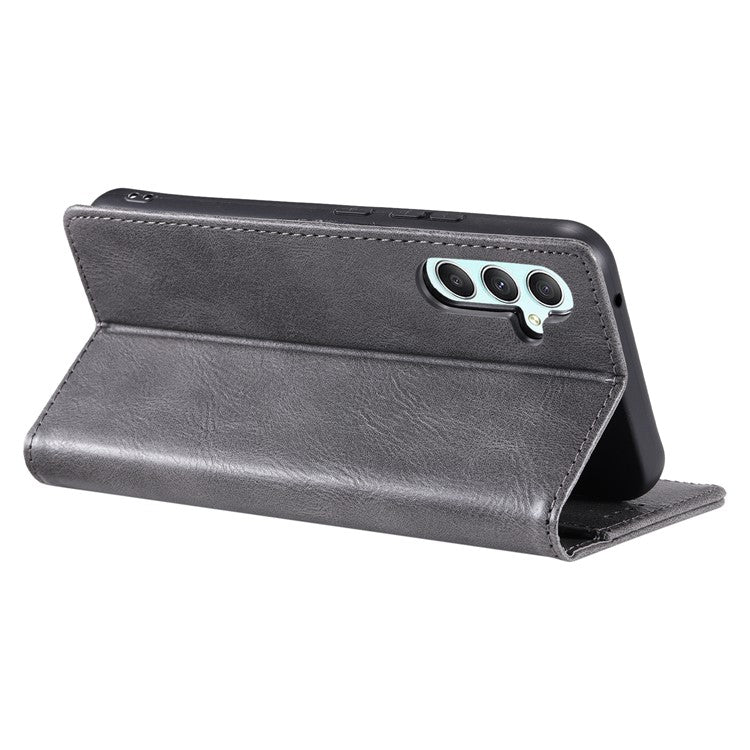 TTUDRCH Style 007 For Samsung Galaxy M55 5G / C55 5G / F55 5G Leather Wallet Case RFID Blocking Phone Cover - Grey