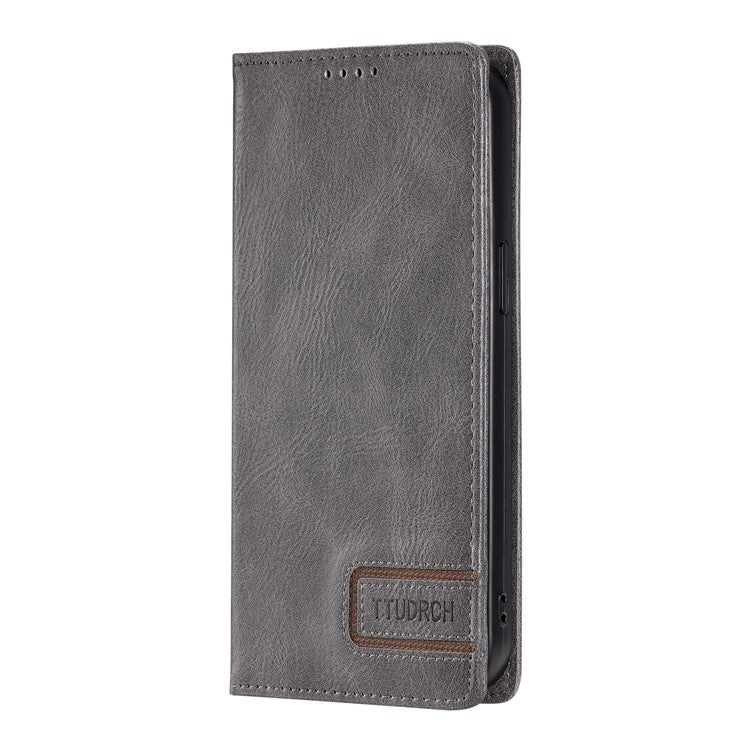 TTUDRCH Style 007 For Samsung Galaxy M55 5G / C55 5G / F55 5G Leather Wallet Case RFID Blocking Phone Cover - Grey