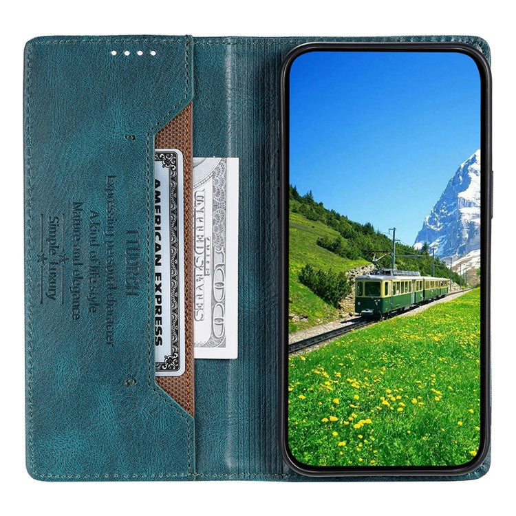 TTUDRCH Style 007 For Samsung Galaxy M55 5G / C55 5G / F55 5G Leather Wallet Case RFID Blocking Phone Cover - Green