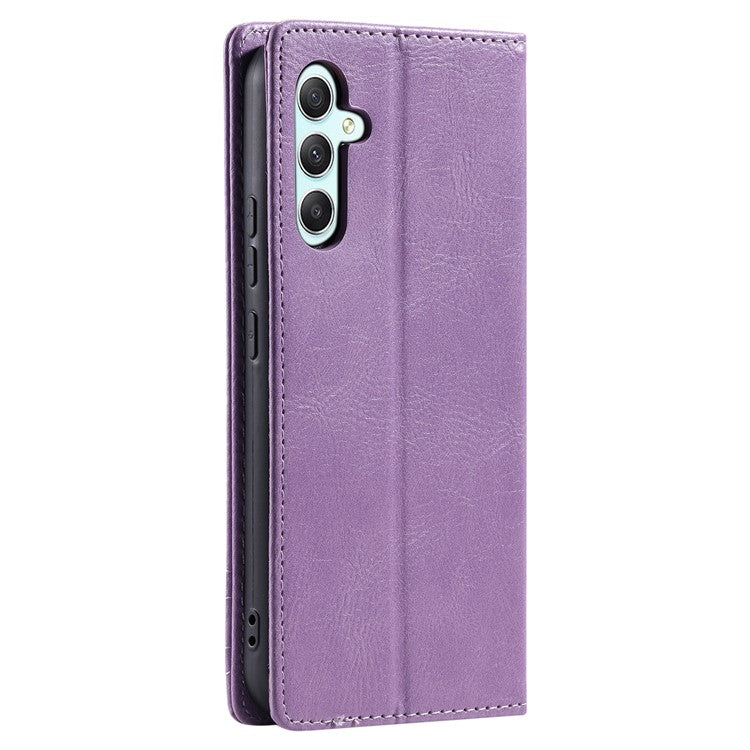 TTUDRCH Style 007 For Samsung Galaxy M55 5G / C55 5G / F55 5G Leather Wallet Case RFID Blocking Phone Cover - Purple