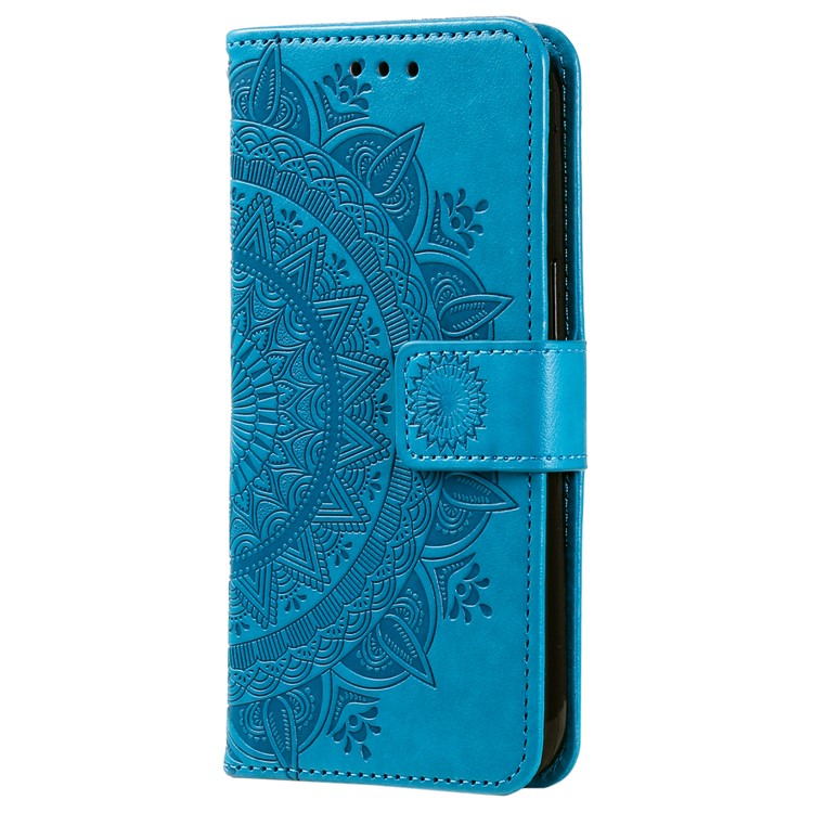 For Samsung Galaxy M55 5G / C55 5G / F55 5G Wholesale Phone Cases Full Protection Leather Wallet Phone Cover with Strap - Blue