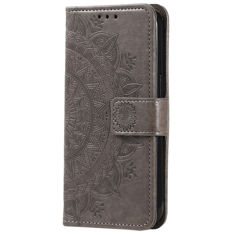 For Samsung Galaxy M55 5G / C55 5G / F55 5G Wholesale Phone Cases Full Protection Leather Wallet Phone Cover with Strap - Grey