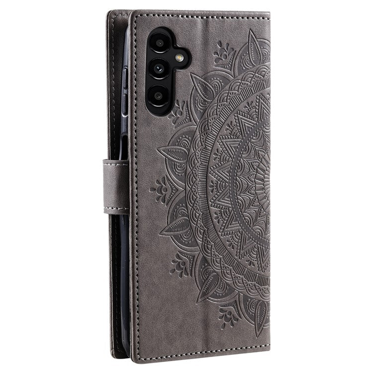 For Samsung Galaxy M55 5G / C55 5G / F55 5G Wholesale Phone Cases Full Protection Leather Wallet Phone Cover with Strap - Grey