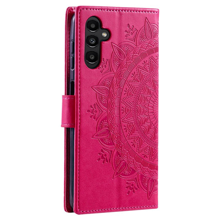 For Samsung Galaxy M55 5G / C55 5G / F55 5G Wholesale Phone Cases Full Protection Leather Wallet Phone Cover with Strap - Rose