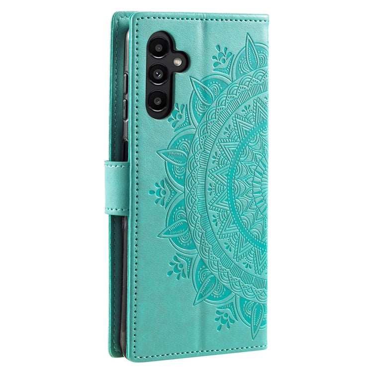 For Samsung Galaxy M55 5G / C55 5G / F55 5G Wholesale Phone Cases Full Protection Leather Wallet Phone Cover with Strap - Green