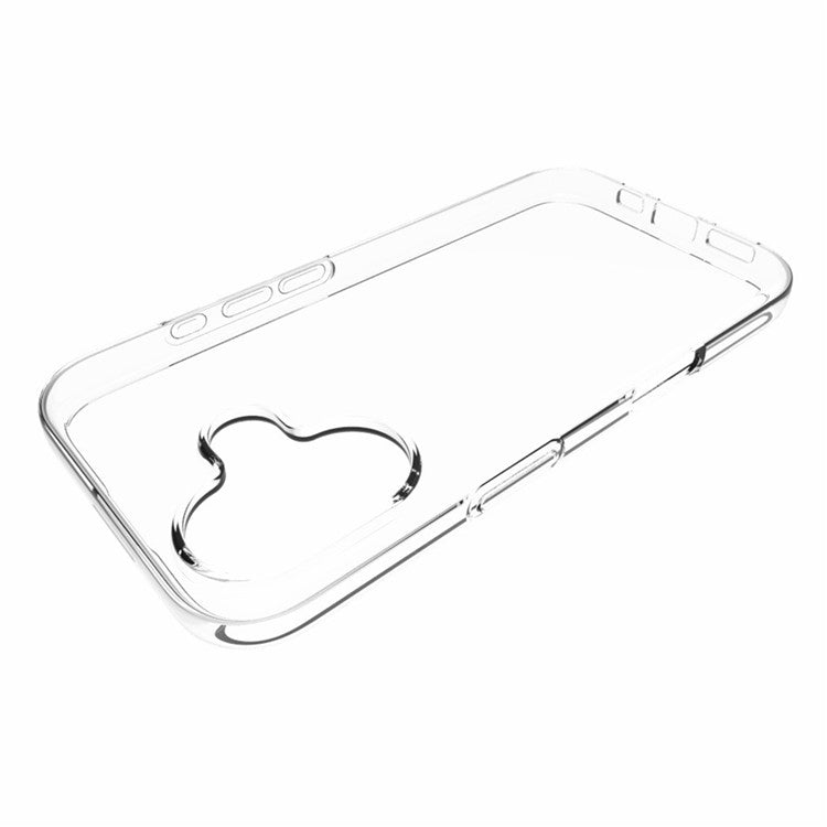 For iPhone 16 Non-Slip TPU Phone Case Watermark-Free Glossy Anti-Scratch Clear Phone Cover