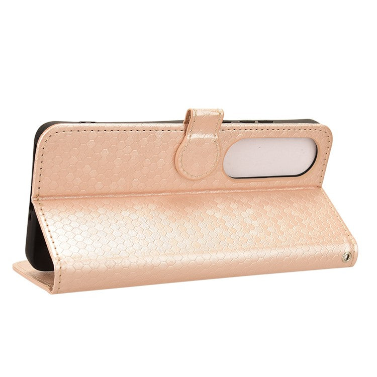 For OnePlus Nord CE4 5G / Oppo K12 Leather Case Dot Pattern Card Holder Stand Phone Cover - Rose Gold