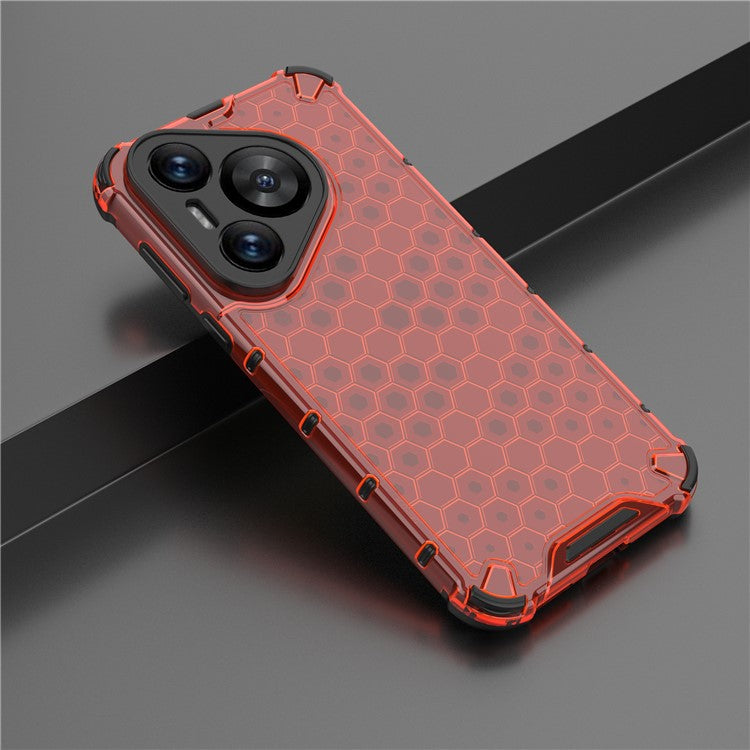 For Huawei Pura 70 Case Honeycomb PC+TPU Air Cushion Drop Protection Phone Cover - Red