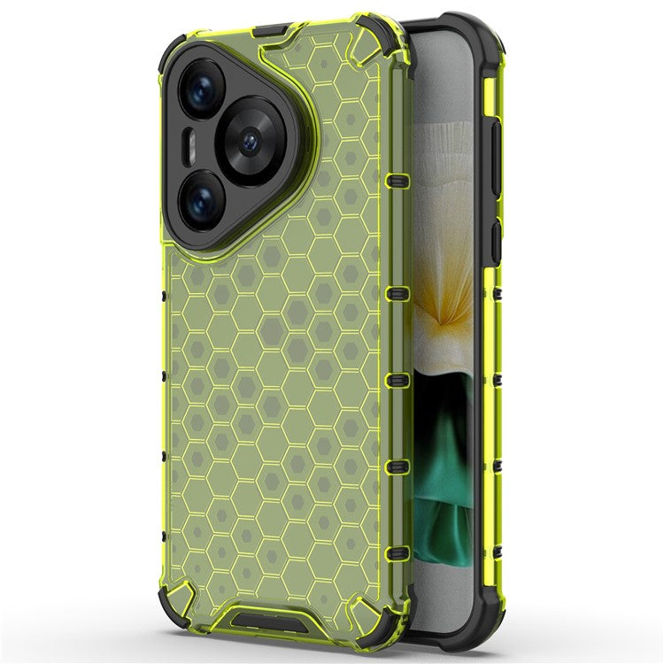 For Huawei Pura 70 Case Honeycomb PC+TPU Air Cushion Drop Protection Phone Cover - Green