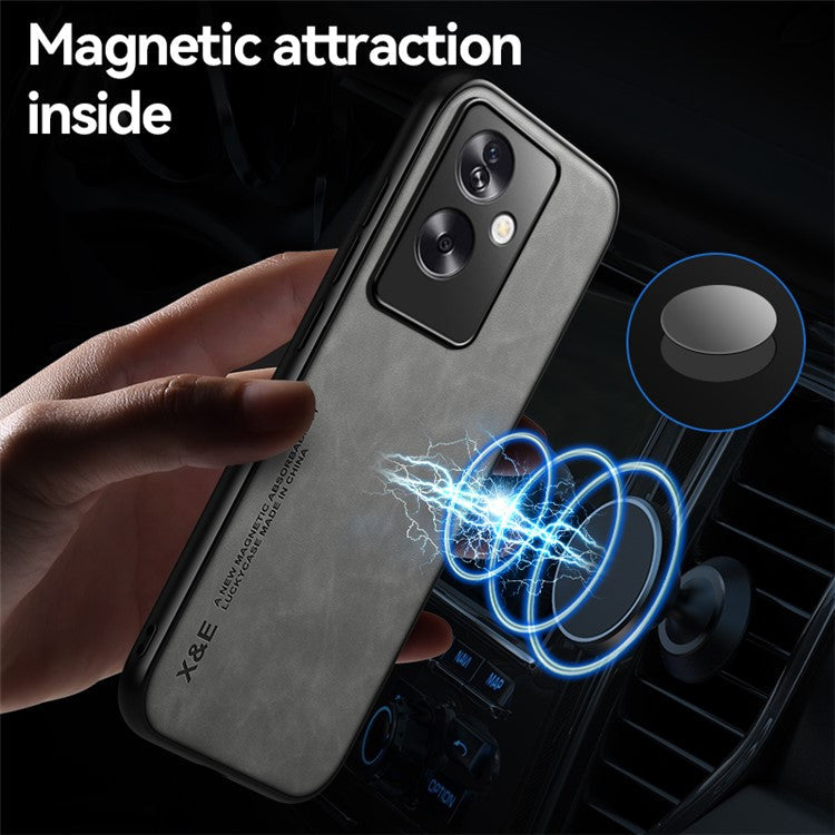 X&E For Oppo A2 5G / A79 5G Phone Case PU Leather Coated TPU+PC Skin-touch Back Cover - Green