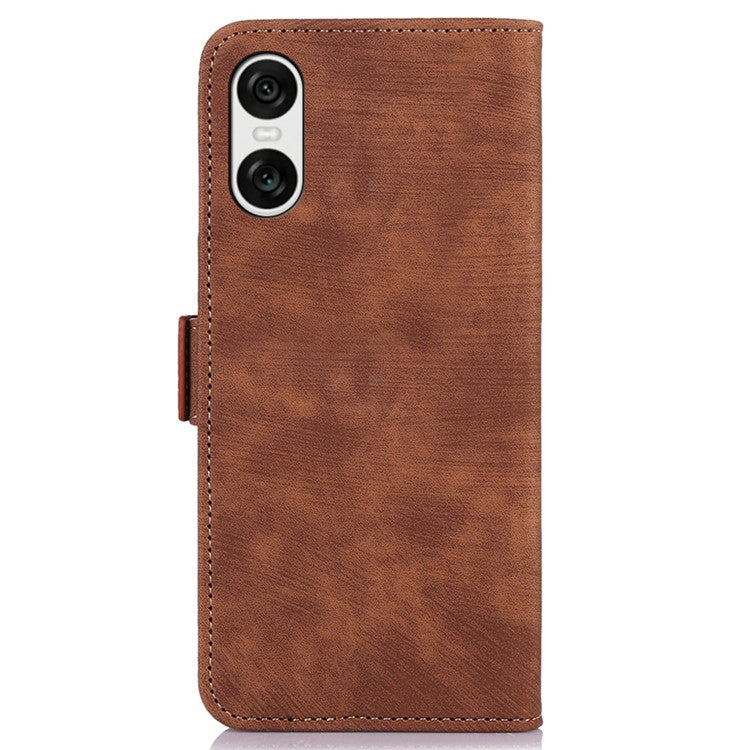 ABEEL For Sony Xperia 10 VI Case Retro Magnetic Flip Shock Absorbing Phone Leather Cover - Brown