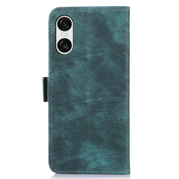 ABEEL For Sony Xperia 10 VI Case Retro Magnetic Flip Shock Absorbing Phone Leather Cover - Green