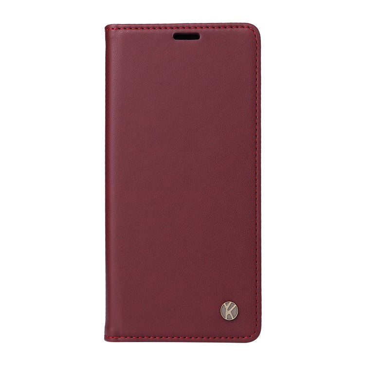 YIKATU YK-001 For OnePlus Nord CE4 5G Case Strong Magnetic Closure PU Leather Wallet Cover - Wine Red