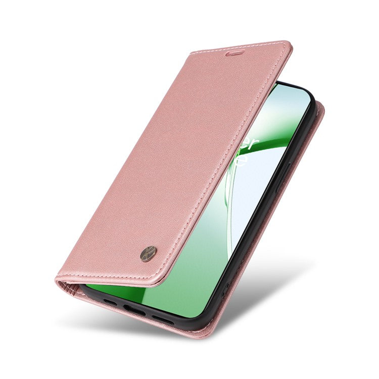 YIKATU YK-001 For OnePlus Nord CE4 5G Case Strong Magnetic Closure PU Leather Wallet Cover - Rose Gold