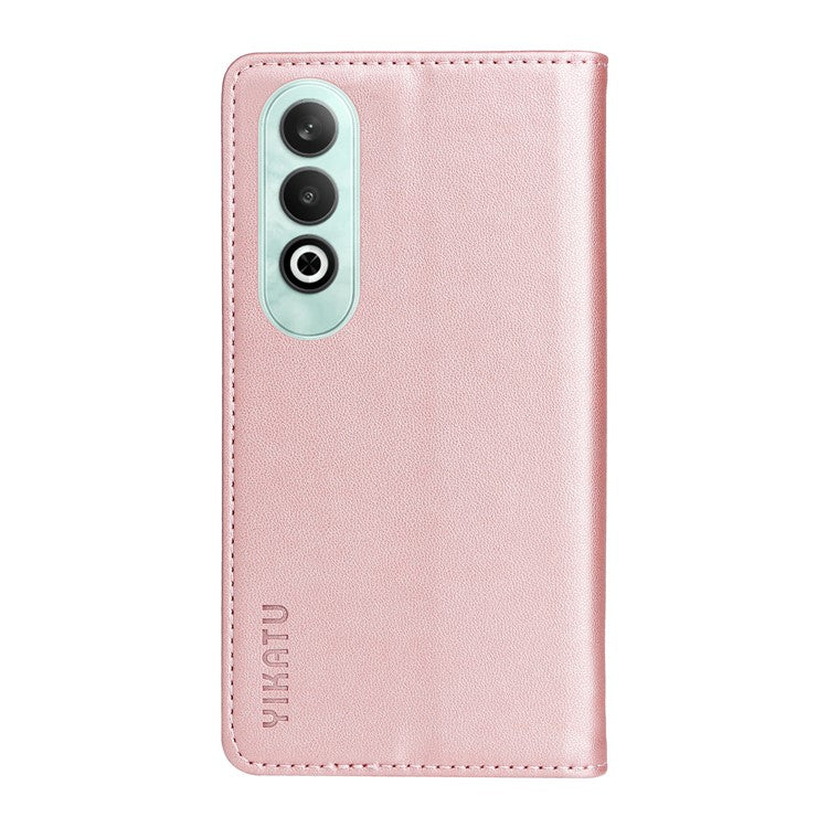 YIKATU YK-001 For OnePlus Nord CE4 5G Case Strong Magnetic Closure PU Leather Wallet Cover - Rose Gold
