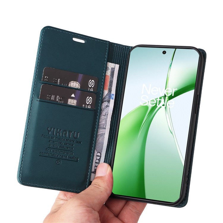 YIKATU YK-001 For OnePlus Nord CE4 5G Case Strong Magnetic Closure PU Leather Wallet Cover - Green