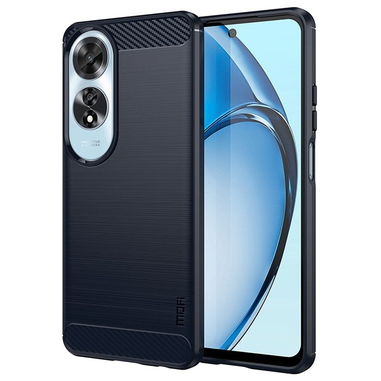 MOFI JK TPU Series-1 For Oppo A60 4G Case Brushed TPU Anti-Fall Phone Protective Cover - Blue