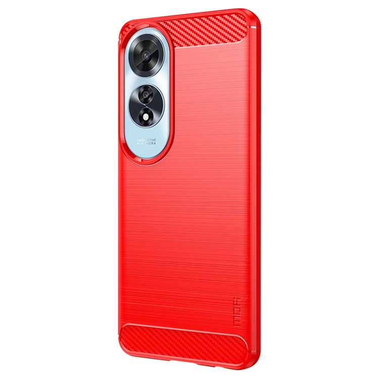 MOFI JK TPU Series-1 For Oppo A60 4G Case Brushed TPU Anti-Fall Phone Protective Cover - Red