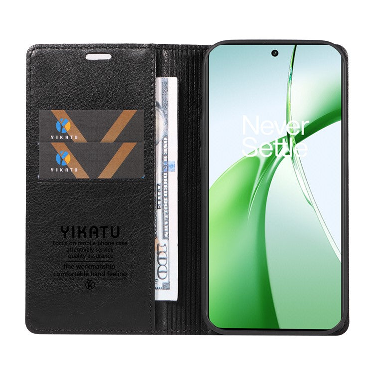 YIKATU YK-006 For OnePlus Nord CE4 5G Case Wallet PU Leather Stand Phone Cover Wholesale - Black