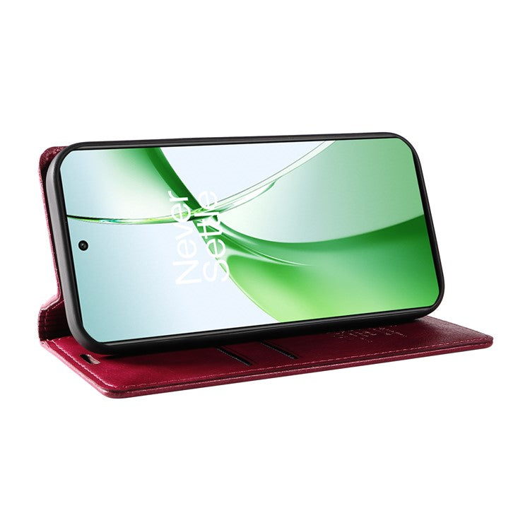 YIKATU YK-006 For OnePlus Nord CE4 5G Case Wallet PU Leather Stand Phone Cover Wholesale - Wine Red