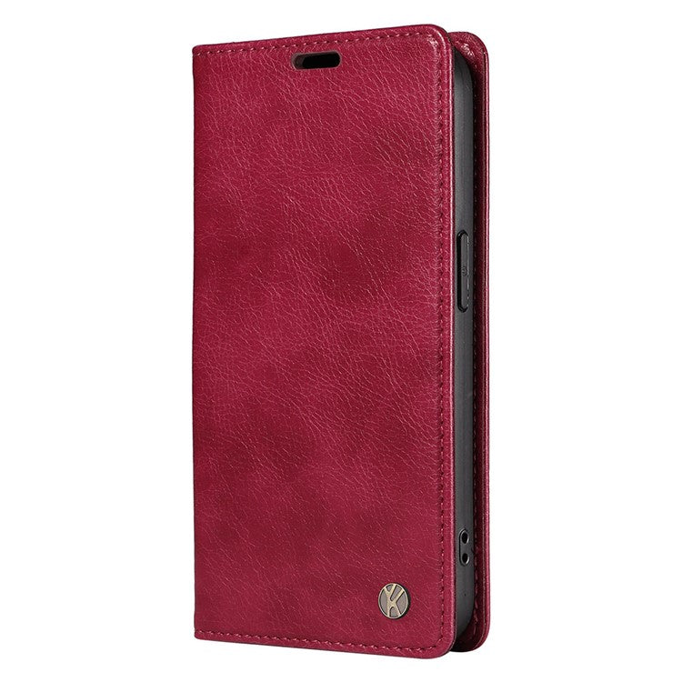 YIKATU YK-006 For OnePlus Nord CE4 5G Case Wallet PU Leather Stand Phone Cover Wholesale - Wine Red