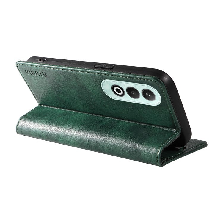 YIKATU YK-006 For OnePlus Nord CE4 5G Case Wallet PU Leather Stand Phone Cover Wholesale - Green