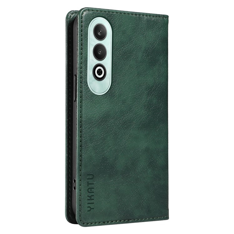 YIKATU YK-006 For OnePlus Nord CE4 5G Case Wallet PU Leather Stand Phone Cover Wholesale - Green