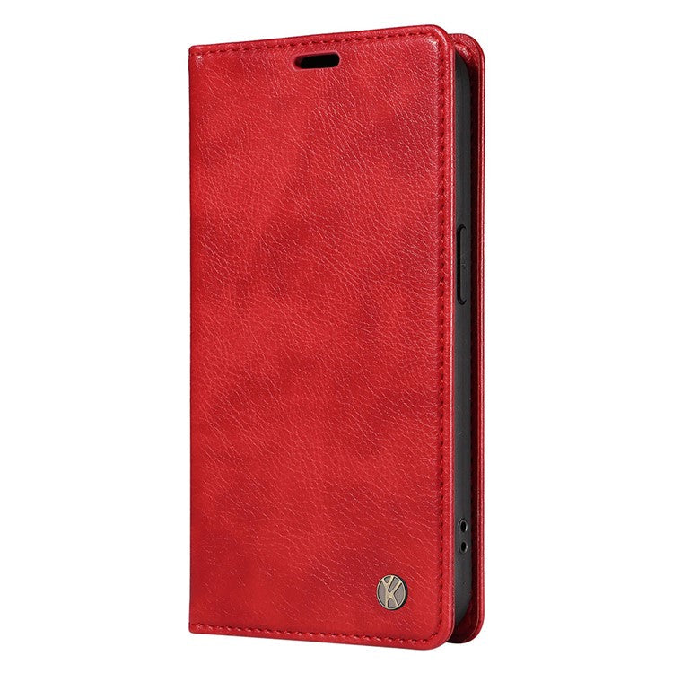 YIKATU YK-006 For OnePlus Nord CE4 5G Case Wallet PU Leather Stand Phone Cover Wholesale - Red