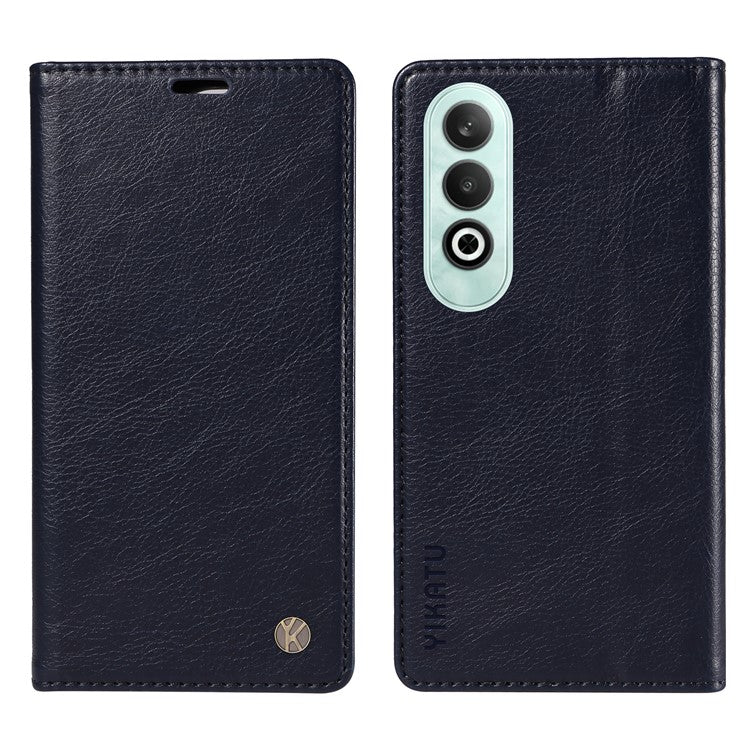 YIKATU YK-006 For OnePlus Nord CE4 5G Case Wallet PU Leather Stand Phone Cover Wholesale - Navy Blue