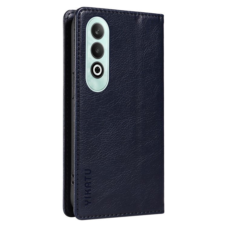 YIKATU YK-006 For OnePlus Nord CE4 5G Case Wallet PU Leather Stand Phone Cover Wholesale - Navy Blue