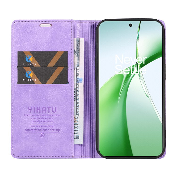 YIKATU YK-006 For OnePlus Nord CE4 5G Case Wallet PU Leather Stand Phone Cover Wholesale - Purple