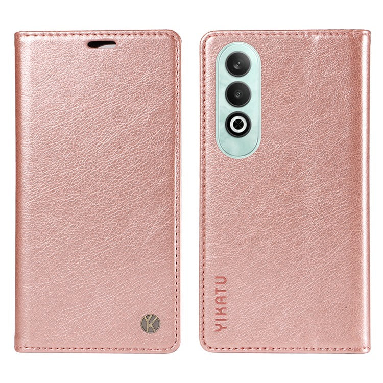 YIKATU YK-006 For OnePlus Nord CE4 5G Case Wallet PU Leather Stand Phone Cover Wholesale - Rose Gold