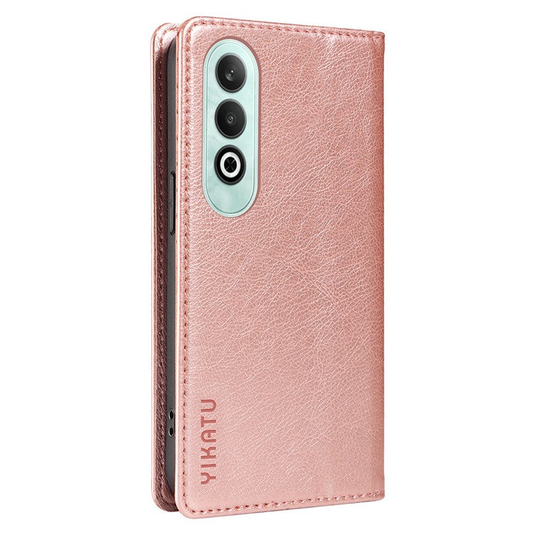 YIKATU YK-006 For OnePlus Nord CE4 5G Case Wallet PU Leather Stand Phone Cover Wholesale - Rose Gold