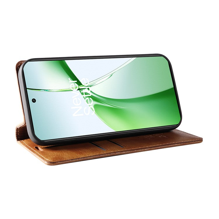 YIKATU YK-006 For OnePlus Nord CE4 5G Case Wallet PU Leather Stand Phone Cover Wholesale - Brown