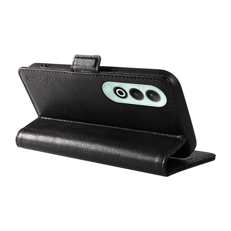 YIKATU YK-007 For OnePlus Nord CE4 5G Case PU Leather Litchi Texture Stand Magnetic Phone Cover - Black
