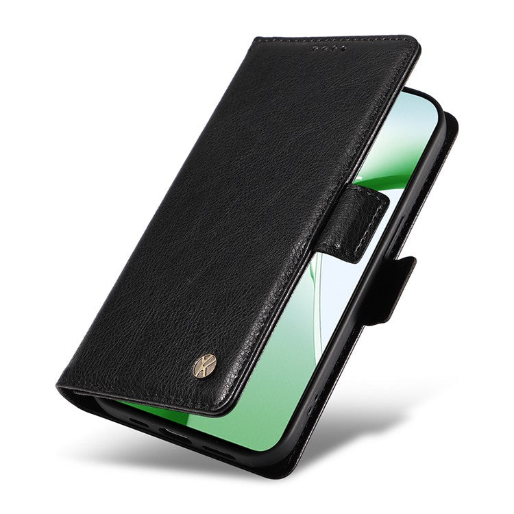 YIKATU YK-007 For OnePlus Nord CE4 5G Case PU Leather Litchi Texture Stand Magnetic Phone Cover - Black