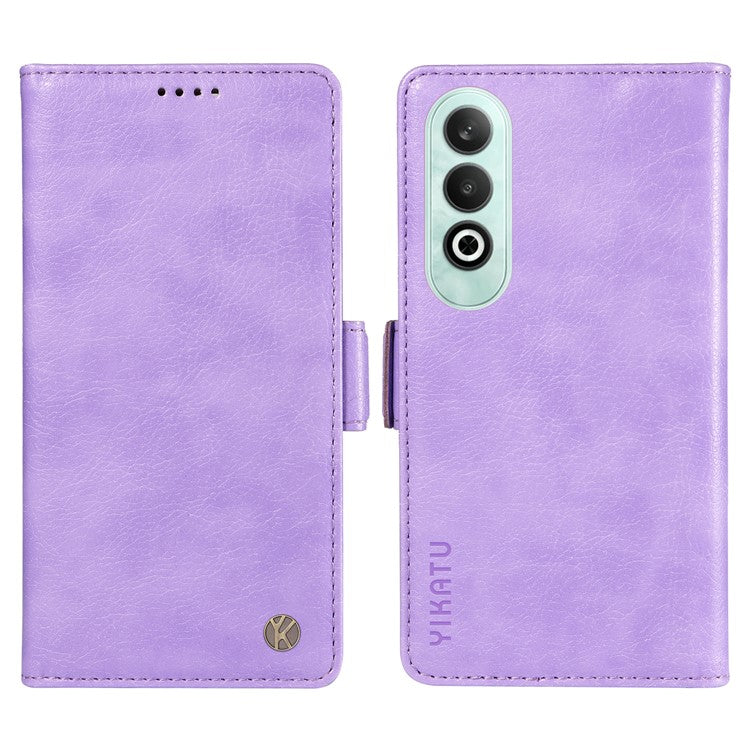 YIKATU YK-007 For OnePlus Nord CE4 5G Case PU Leather Litchi Texture Stand Magnetic Phone Cover - Purple